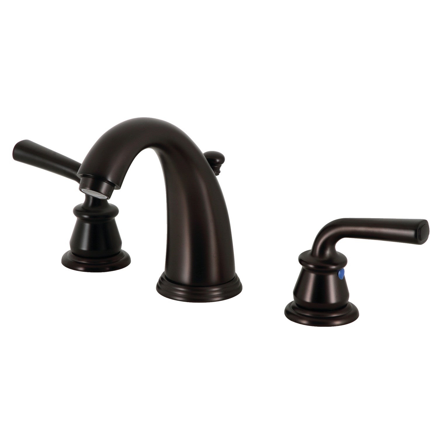 Kingston Tulare KB985RXL - Restoration Two-Handle 3-Hole Deck Mount Widespread Bathroom Faucet with Pop-Up Drain, Oil Rubbed Bronze — image 1